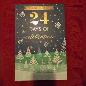 Festive Advent Calendar with Gold Accents